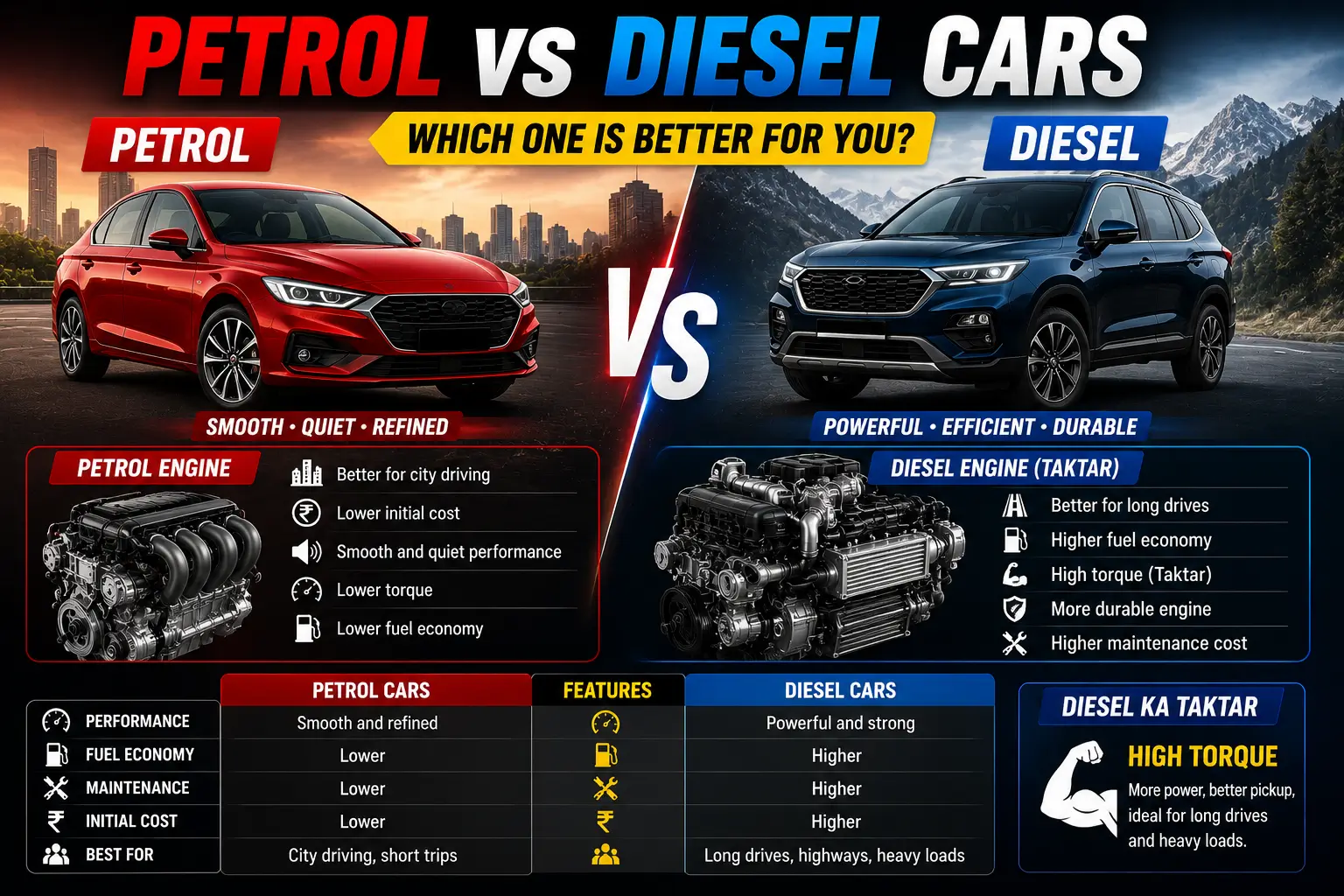 Petrol vs Diesel Cars